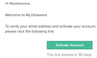 Image of Account Activation Email